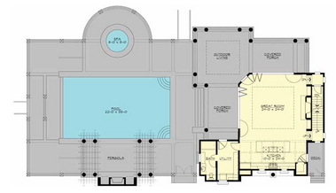 Example of a carriage home floor plan. 