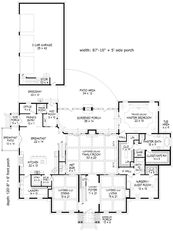 Colonial House Plans Monster House Plans