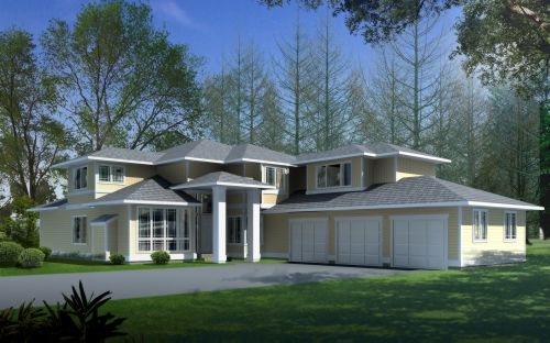 L Shape Home Exterior Design