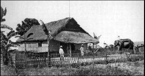 A Bengal Bungalow in 1865 belonging to a British military commander.