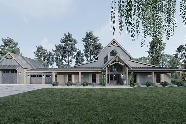 Barndominium with shop